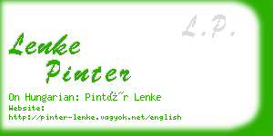 lenke pinter business card